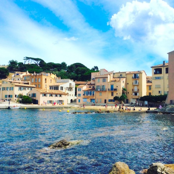 a view of whitewashed buildings in St Tropez