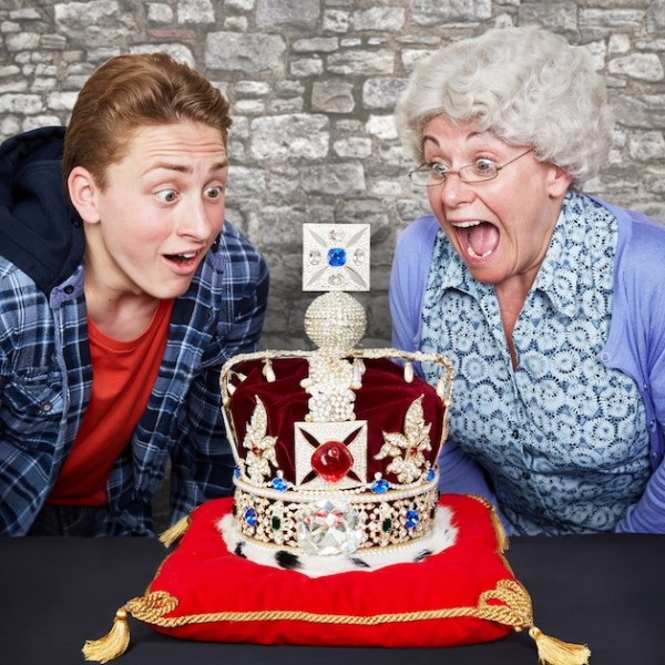 ben and gangsta granny looking at crown jewels